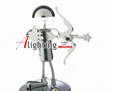 金屬元素照明：鐵皮人偶臺(tái)燈(圖)